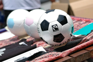 試合球として使用したフェアトレードのサッカーボール