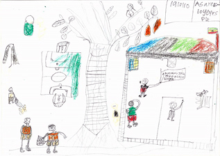 ガーナの子どもに描いてもらった「夢の学校」